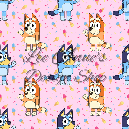 Blue Dog Seamless