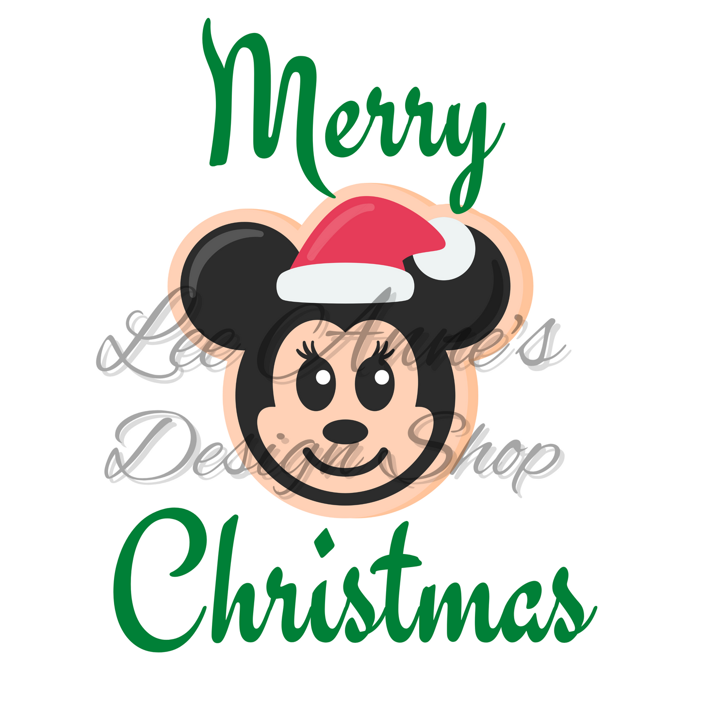 Mouse Cookie Sublimation Merry Christmas