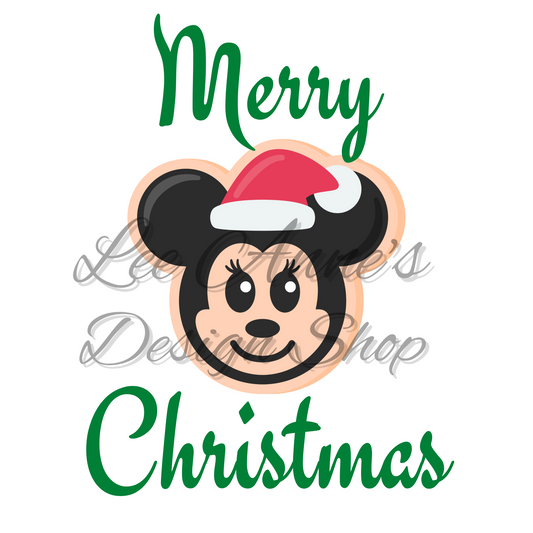 Mouse Cookie Sublimation Merry Christmas