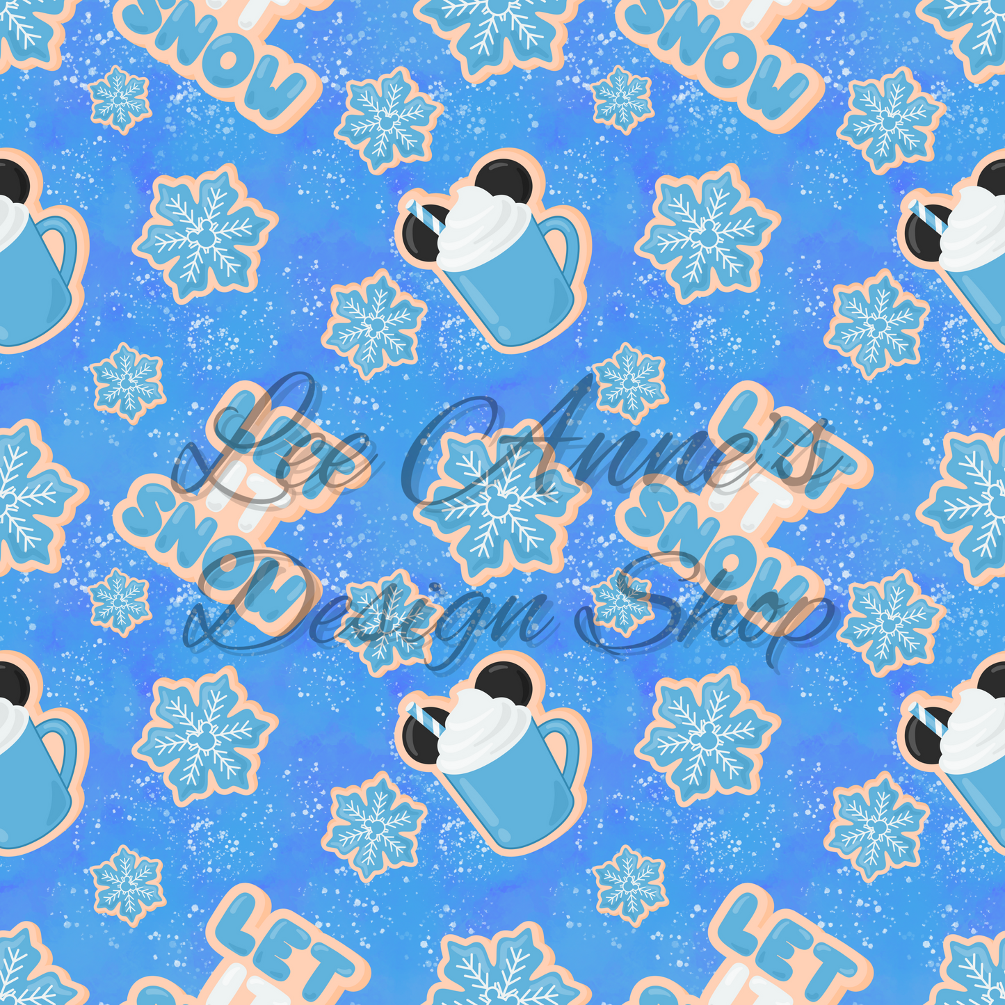 Mouse Snow Seamless