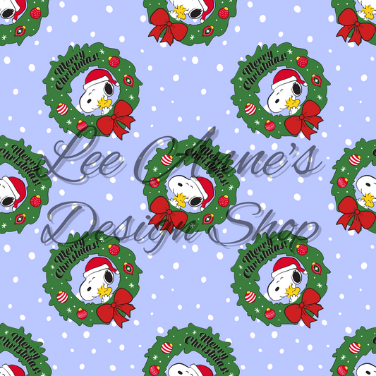 Peanut Dog Christmas Seamless