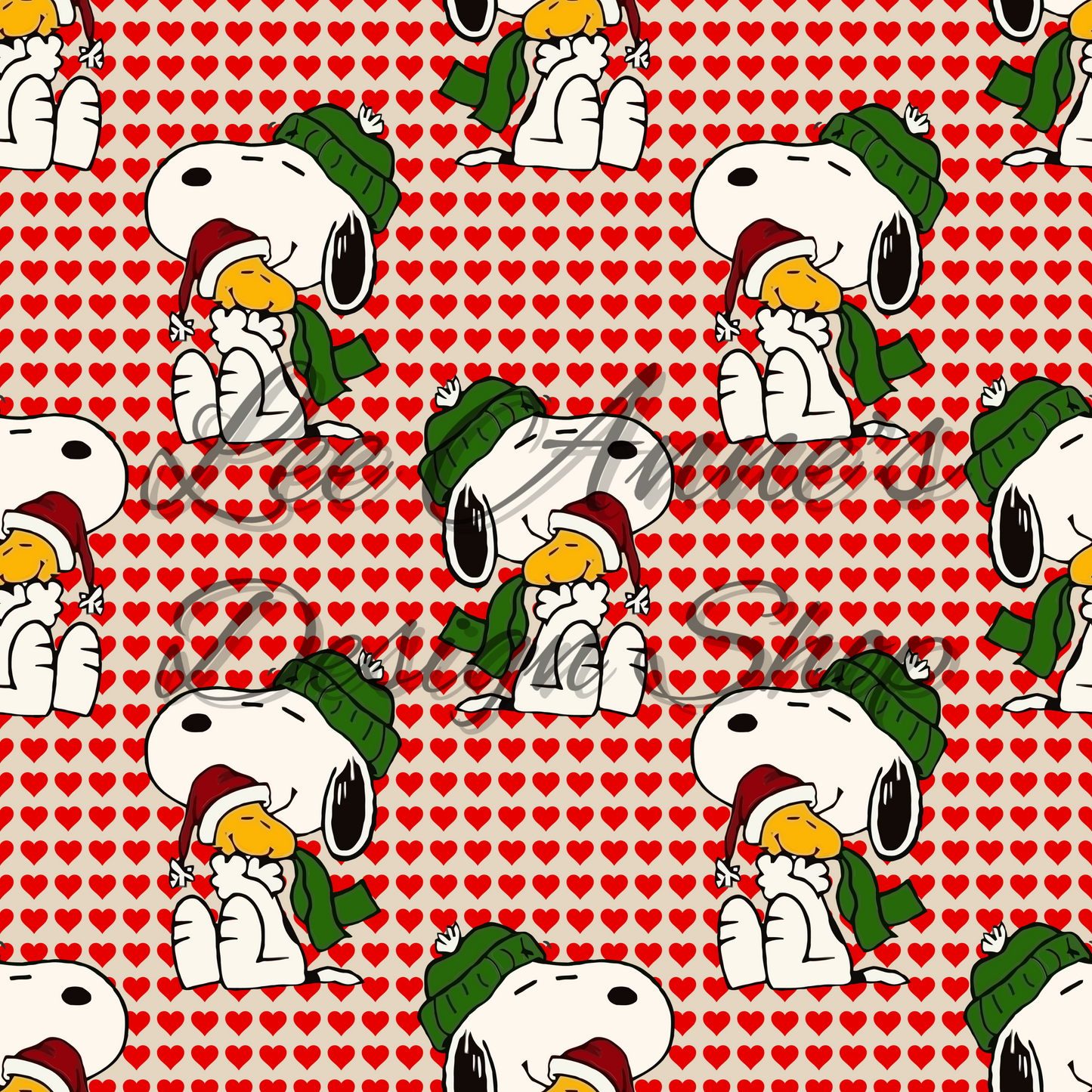 Peanut Dog Christmas Seamless