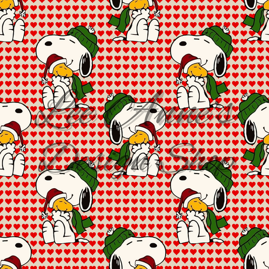 Peanut Dog Christmas Seamless