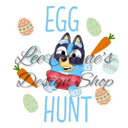 Blue Dog Easter Sublimation