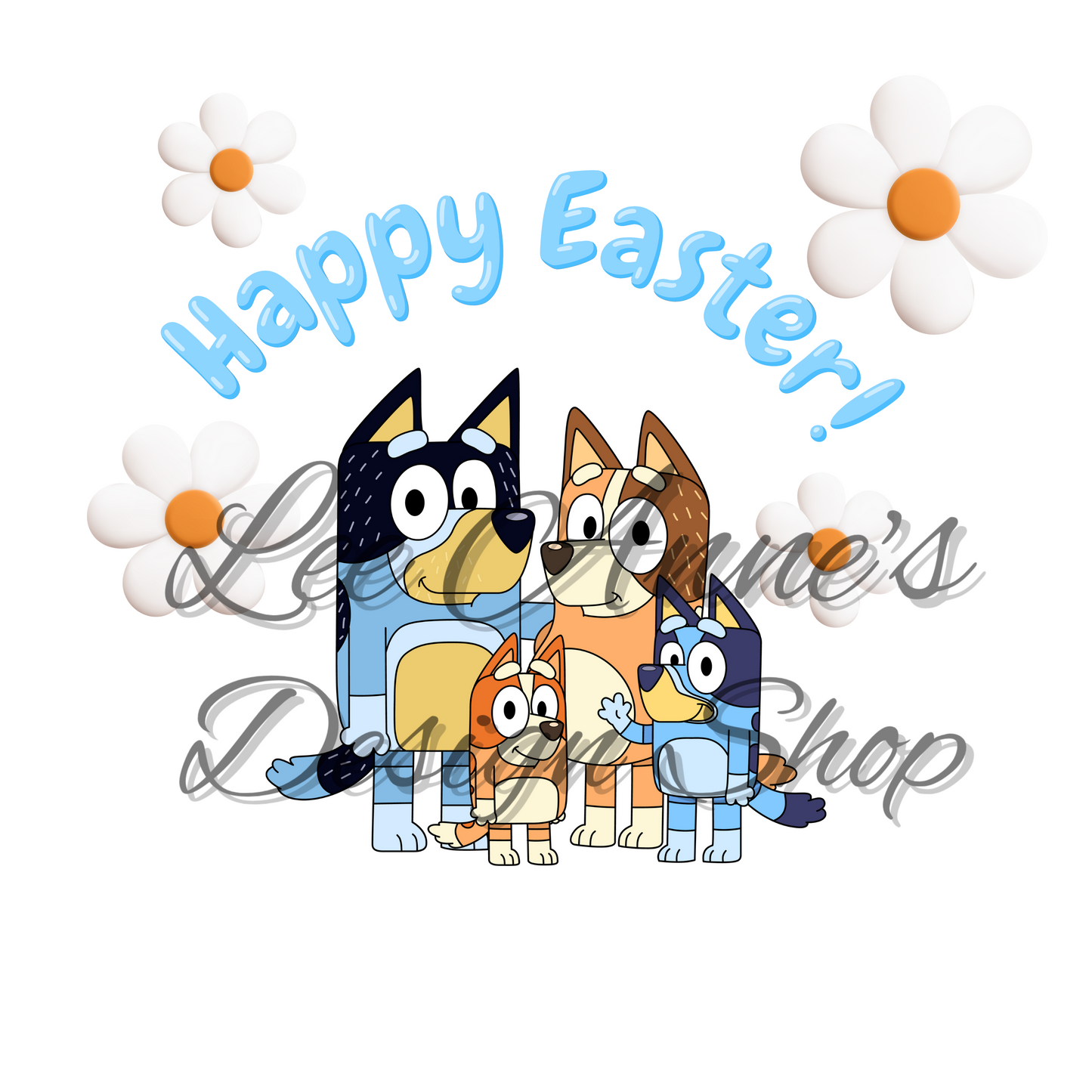 Blue Dog Easter Sublimation