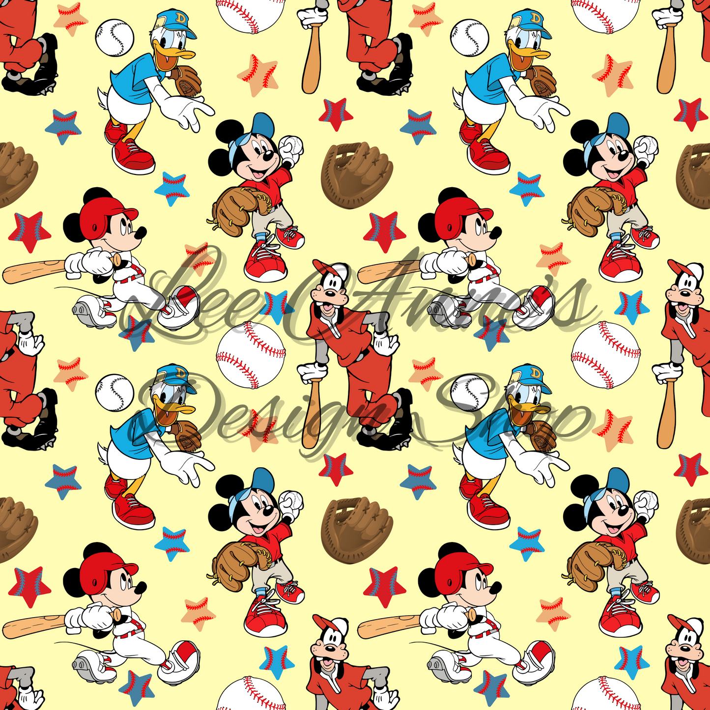 Mouse Baseball Seamless