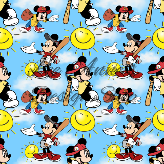 Mouse Baseball Seamless
