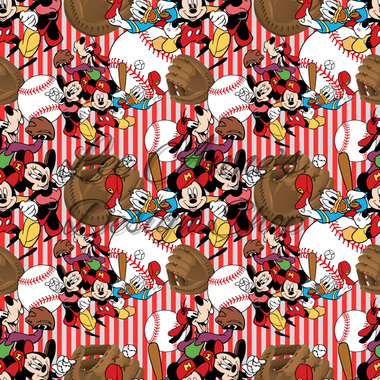 Mouse Baseball Seamless