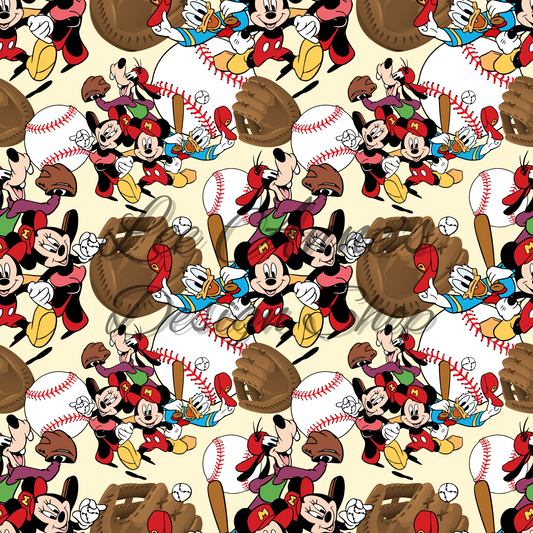 Mouse Baseball Seamless