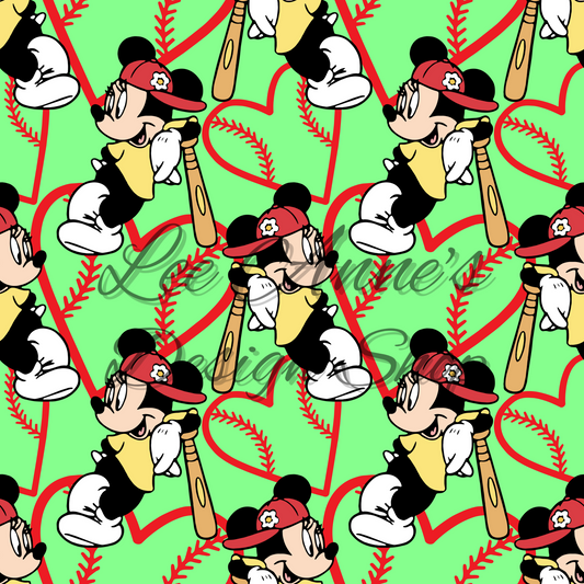 Mouse Baseball Seamless