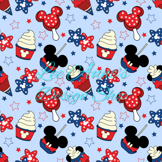 Mouse Fourth July Seamless