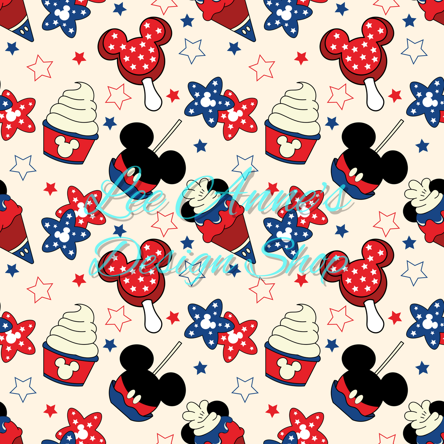Mouse Fourth July Seamless