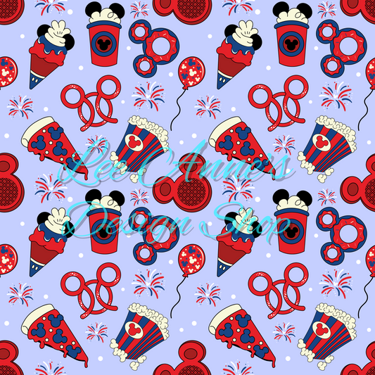 Mouse Fourth July Seamless
