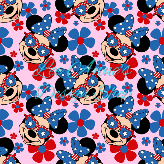 Mouse Fourth July Seamless