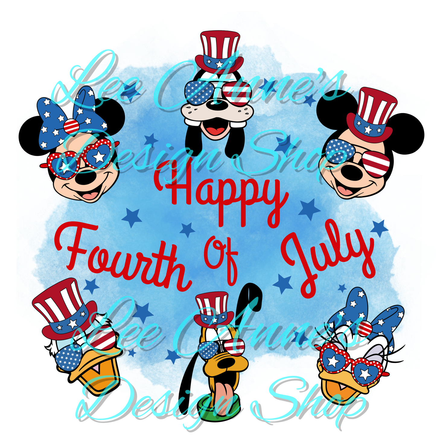 Mouse Fourth July Sublimation